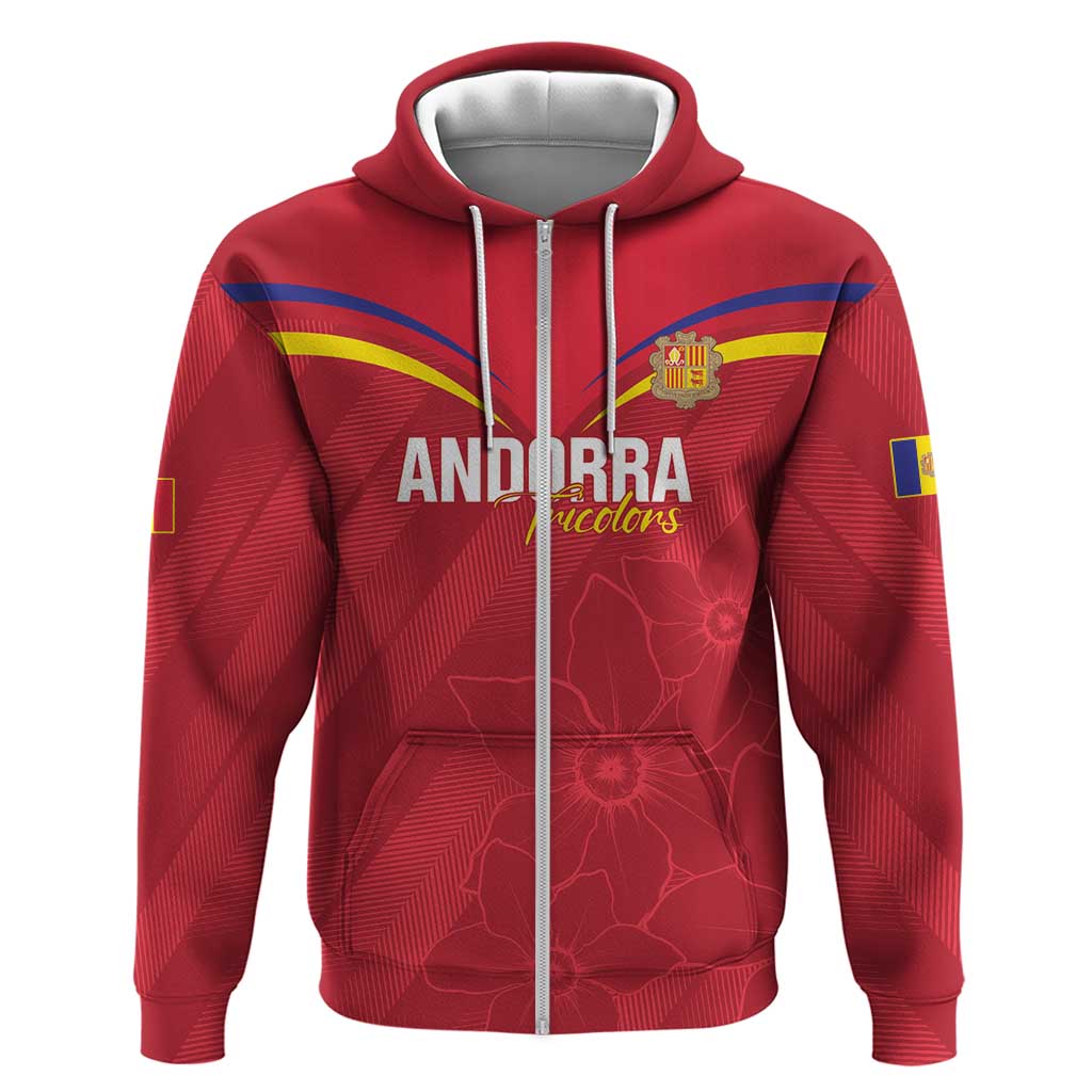 Custom Andorra Football Hoodie Come On Tricolors Poet's Narcissus LT14