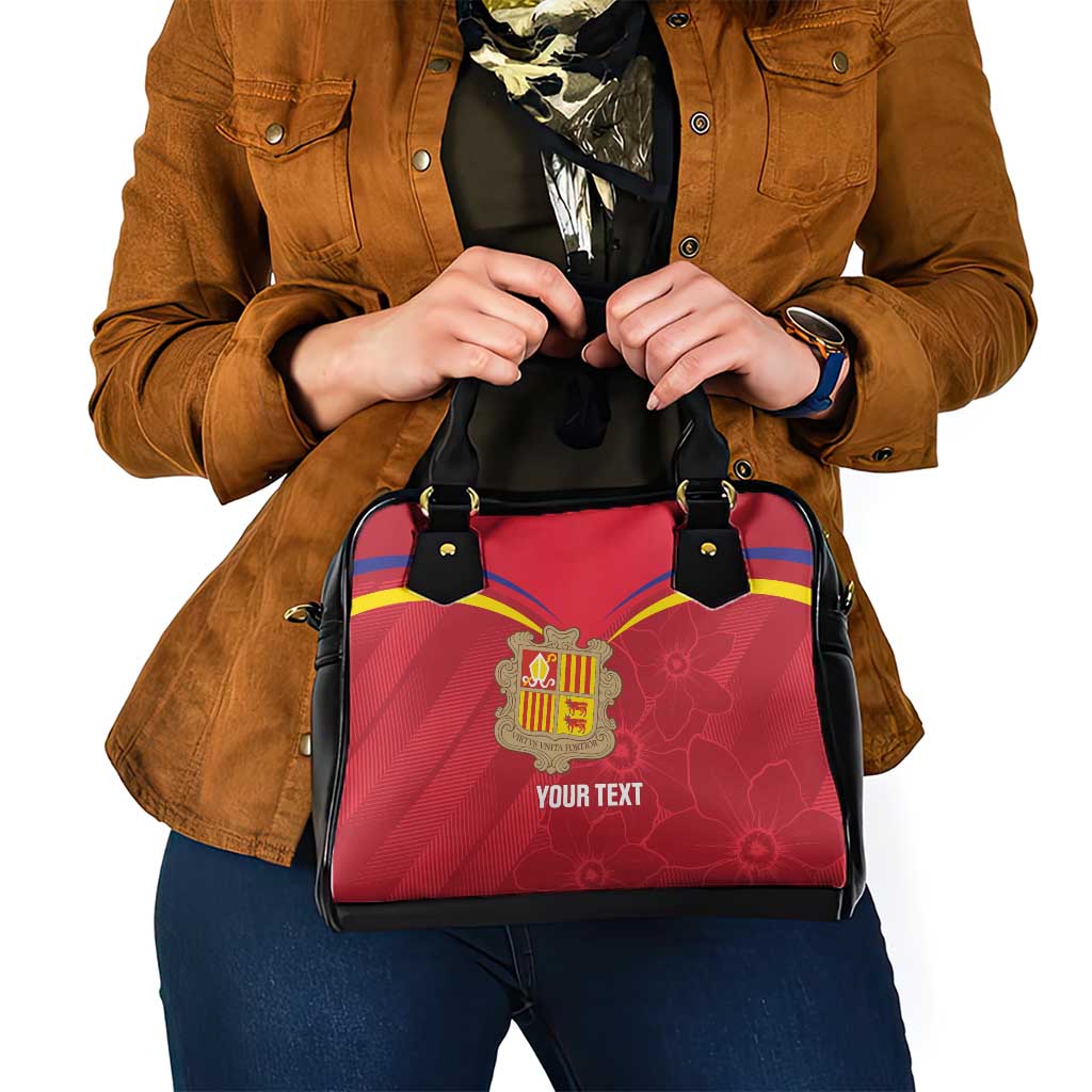 Custom Andorra Football Shoulder Handbag Come On Tricolors Poet's Narcissus LT14