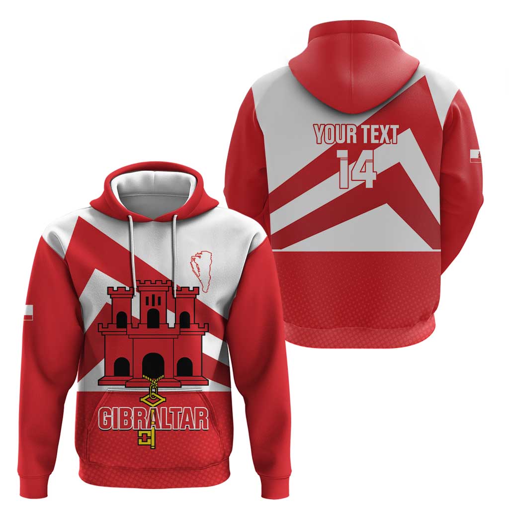 Custom Gibraltar Football Hoodie Castle And Key Sporty Style LT14