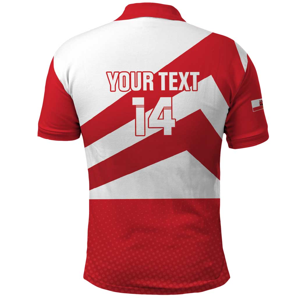 Custom Gibraltar Football Polo Shirt Castle And Key Sporty Style LT14