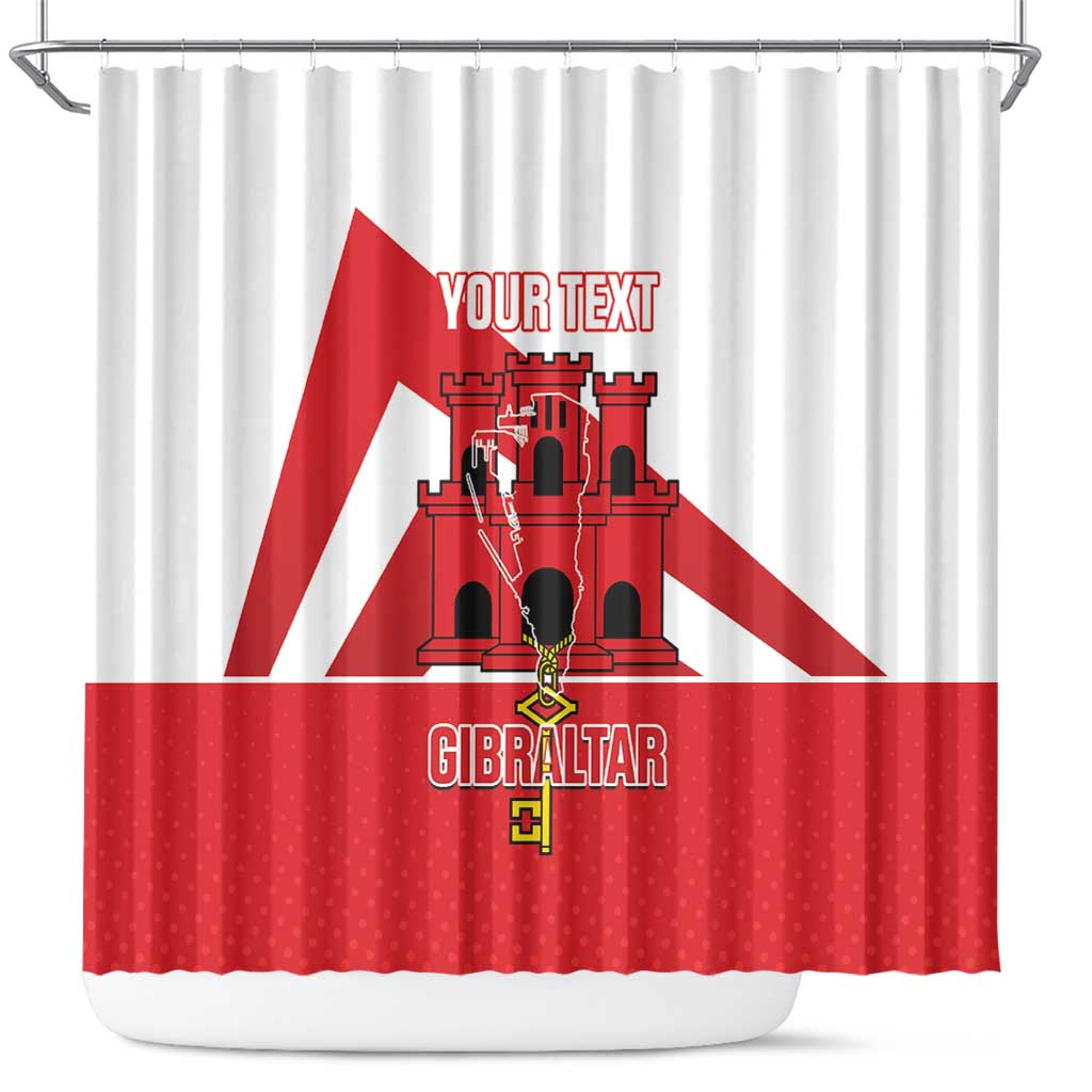 Custom Gibraltar Football Shower Curtain Castle And Key Sporty Style LT14