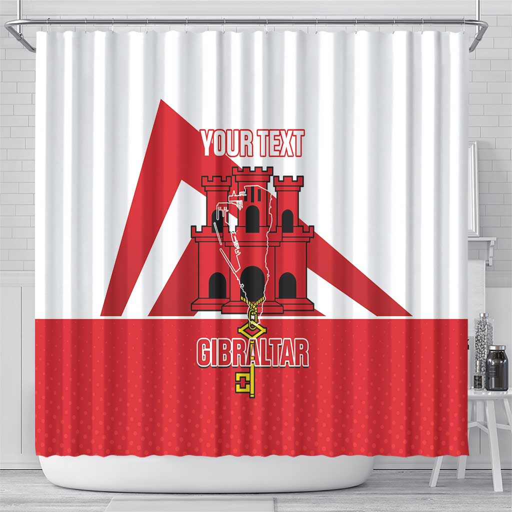 Custom Gibraltar Football Shower Curtain Castle And Key Sporty Style LT14