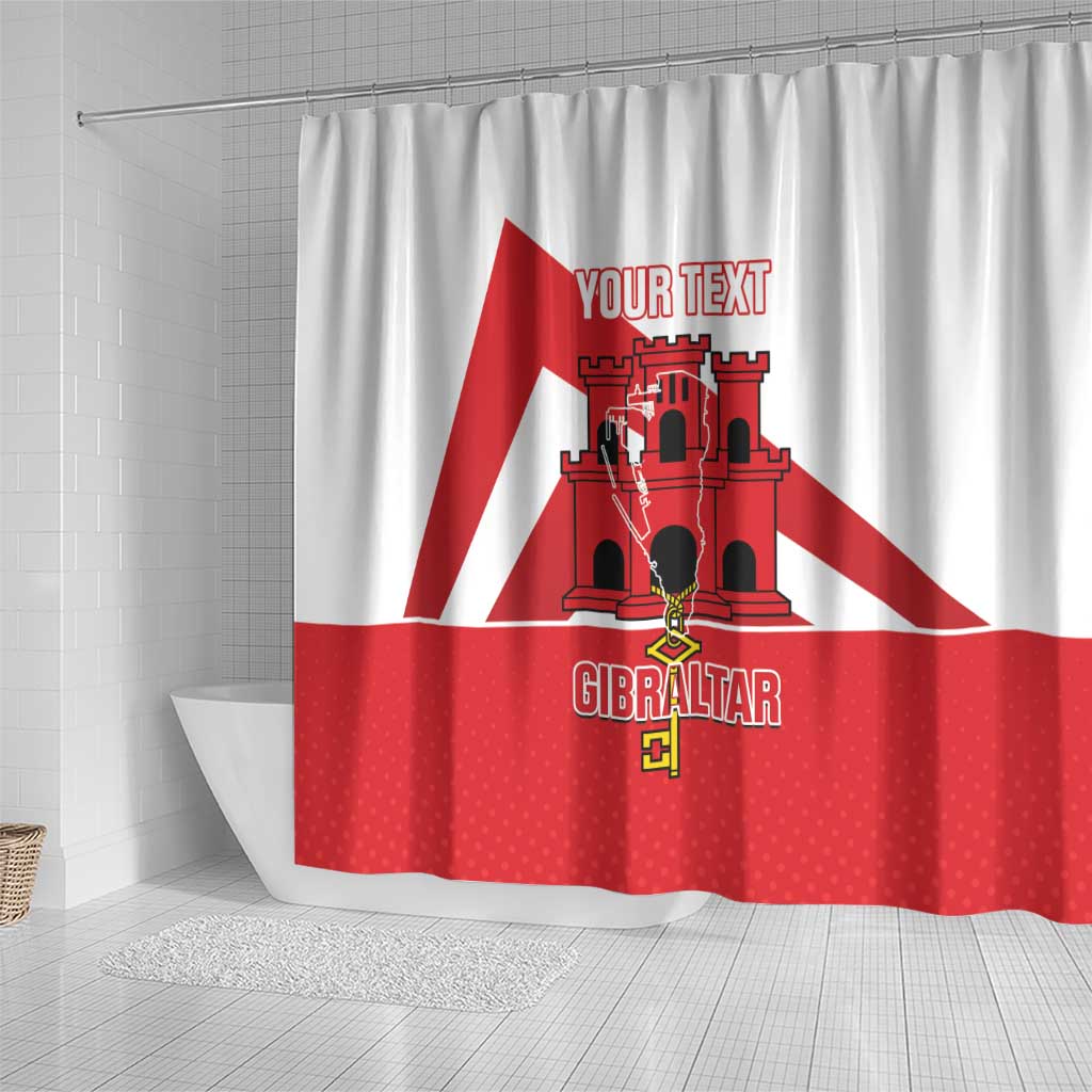 Custom Gibraltar Football Shower Curtain Castle And Key Sporty Style LT14