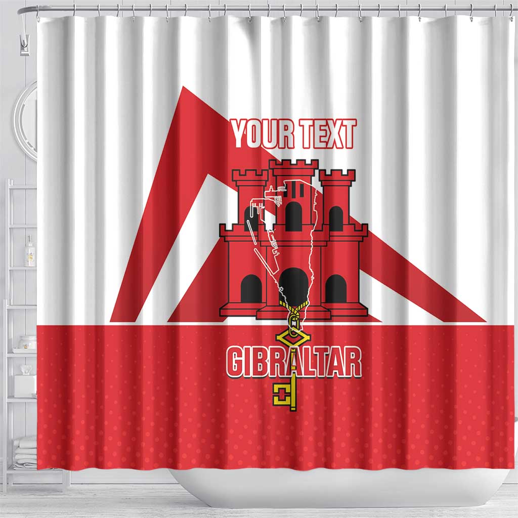 Custom Gibraltar Football Shower Curtain Castle And Key Sporty Style LT14
