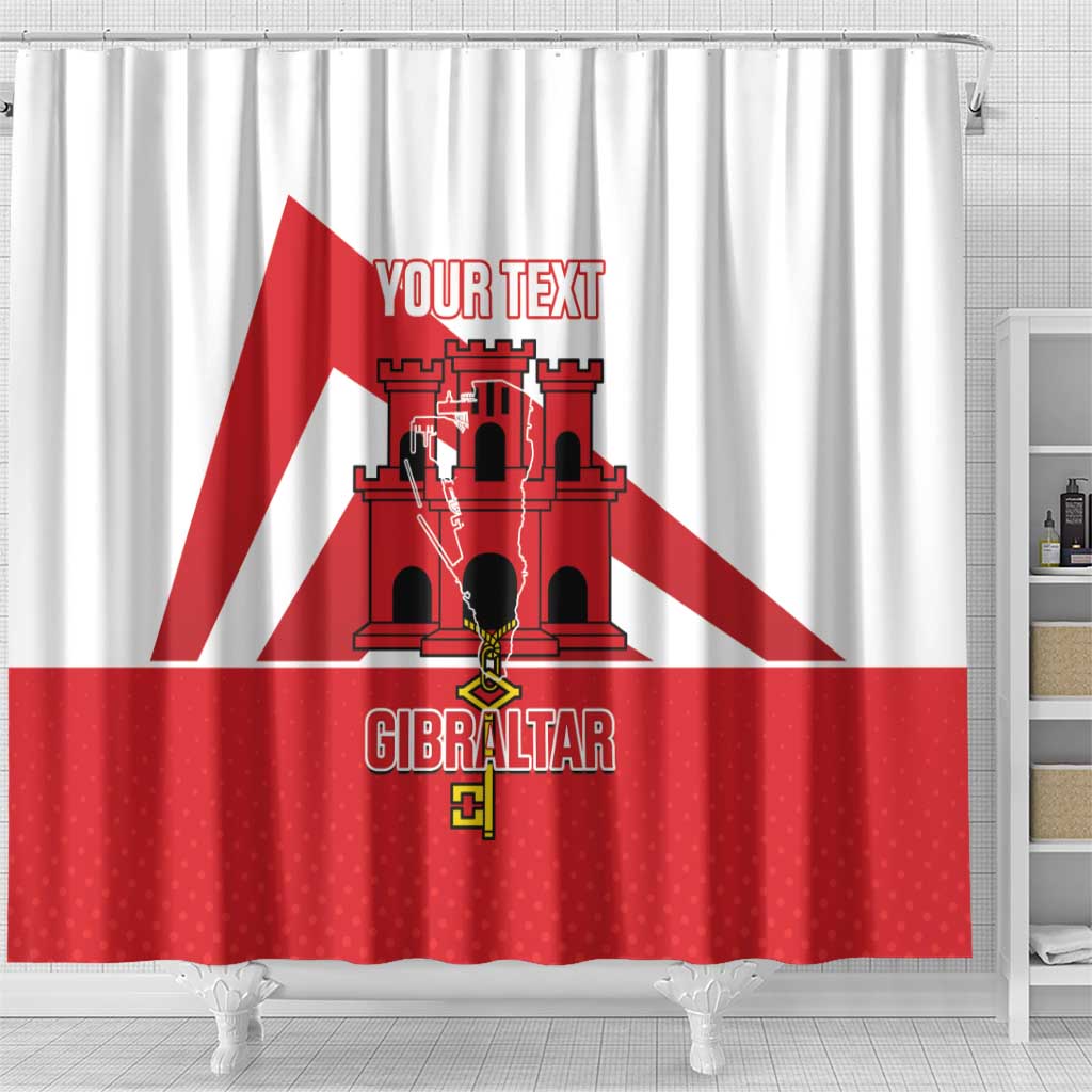 Custom Gibraltar Football Shower Curtain Castle And Key Sporty Style LT14