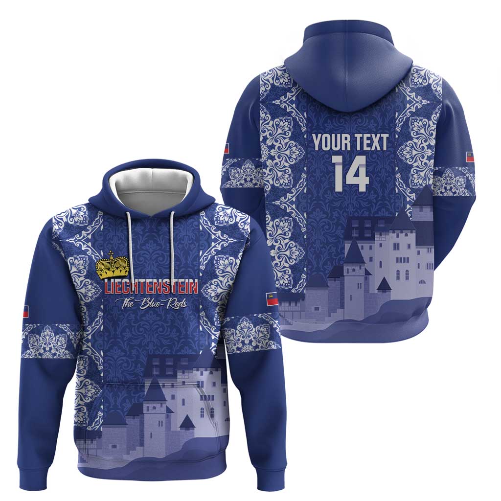 Custom Liechtenstein Football Hoodie Go Blue-Reds Gutenberg Castle LT14