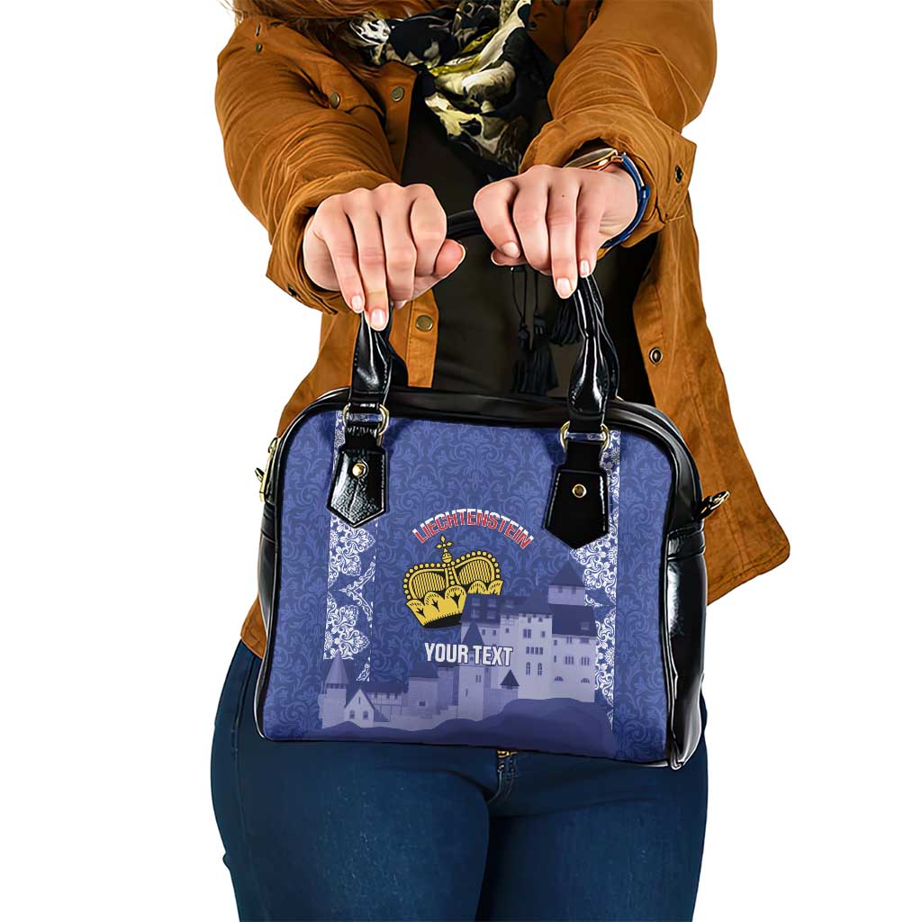 Custom Liechtenstein Football Shoulder Handbag Go Blue-Reds Gutenberg Castle LT14
