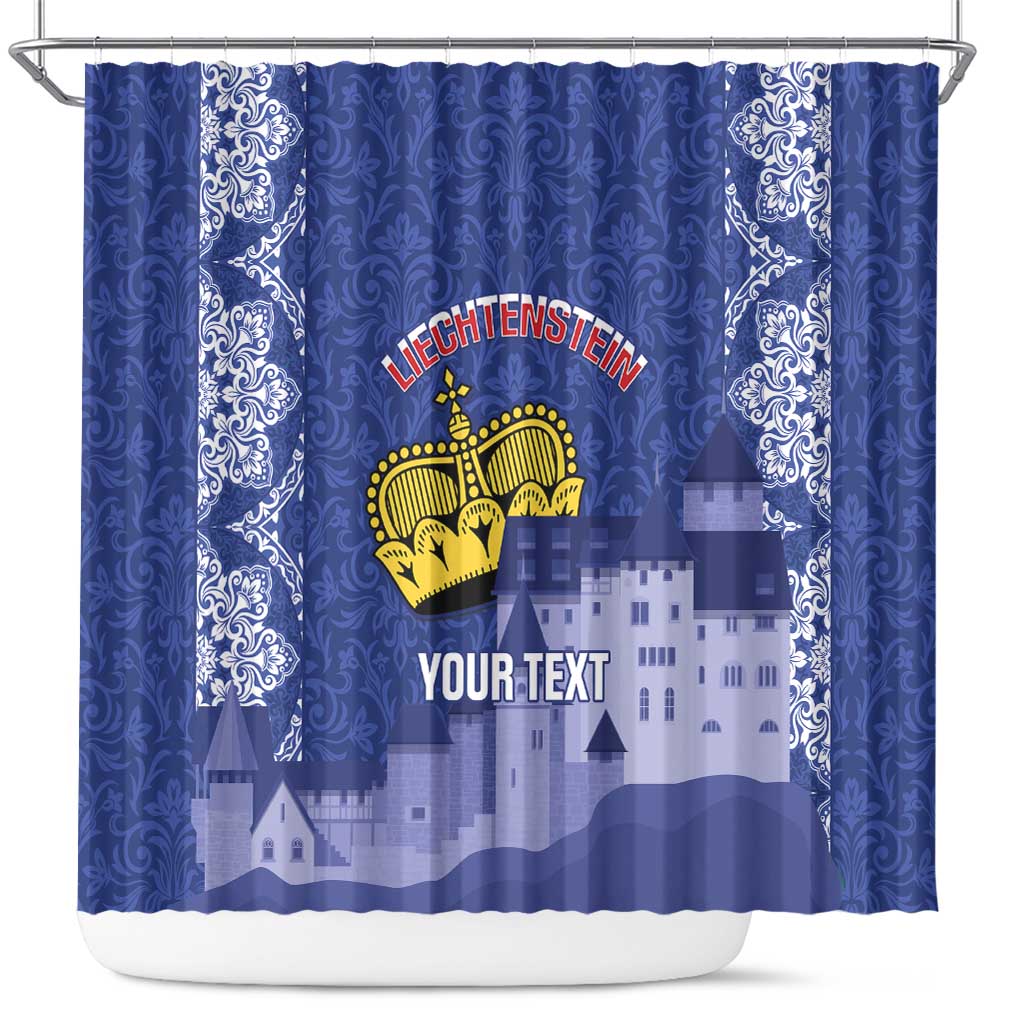Custom Liechtenstein Football Shower Curtain Go Blue-Reds Gutenberg Castle LT14