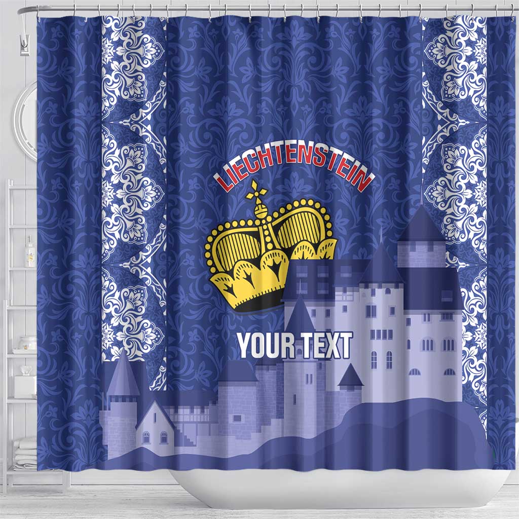 Custom Liechtenstein Football Shower Curtain Go Blue-Reds Gutenberg Castle LT14