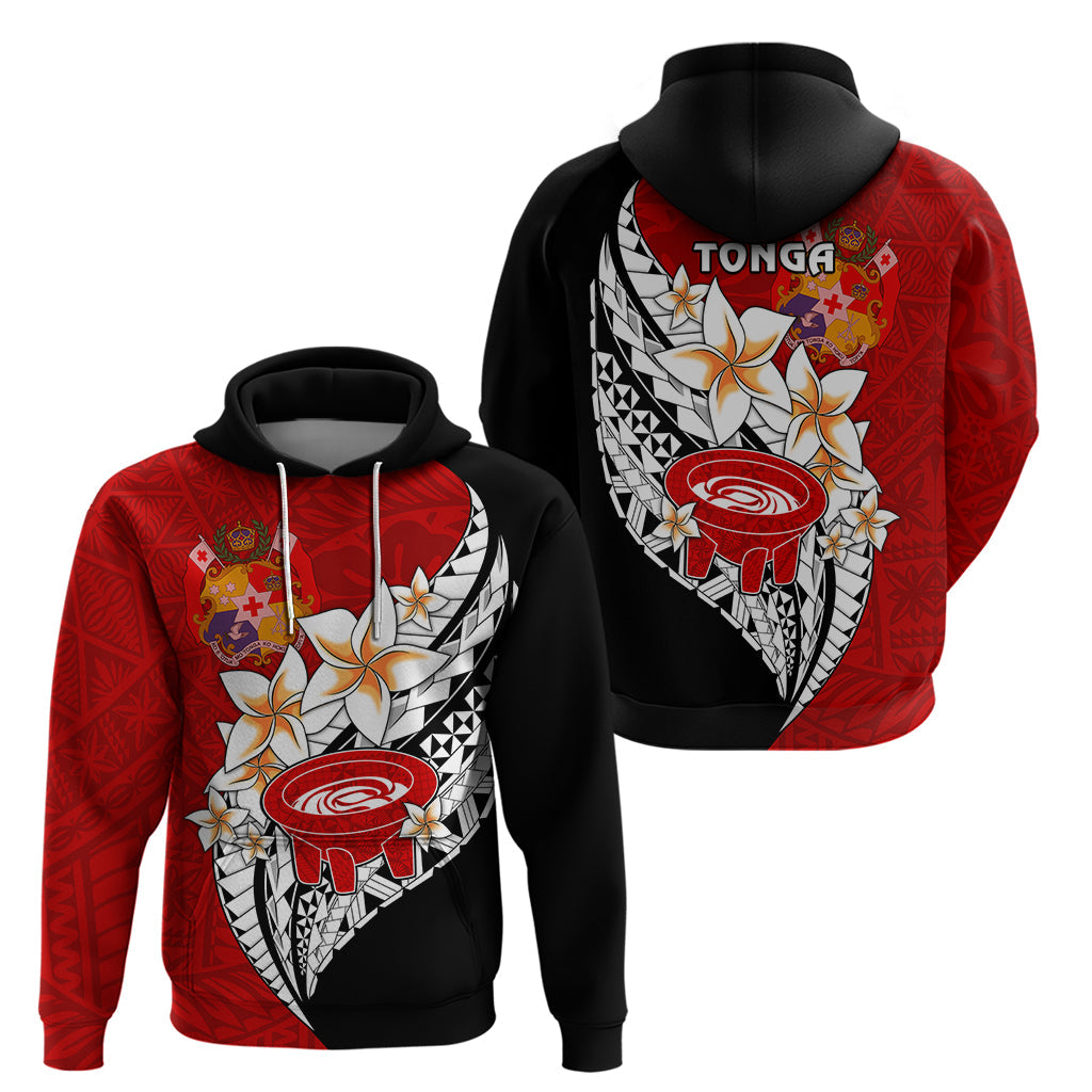 Tonga Kava Bowl Hoodie Togan Kupesi Ngatu Pattern Black LT14