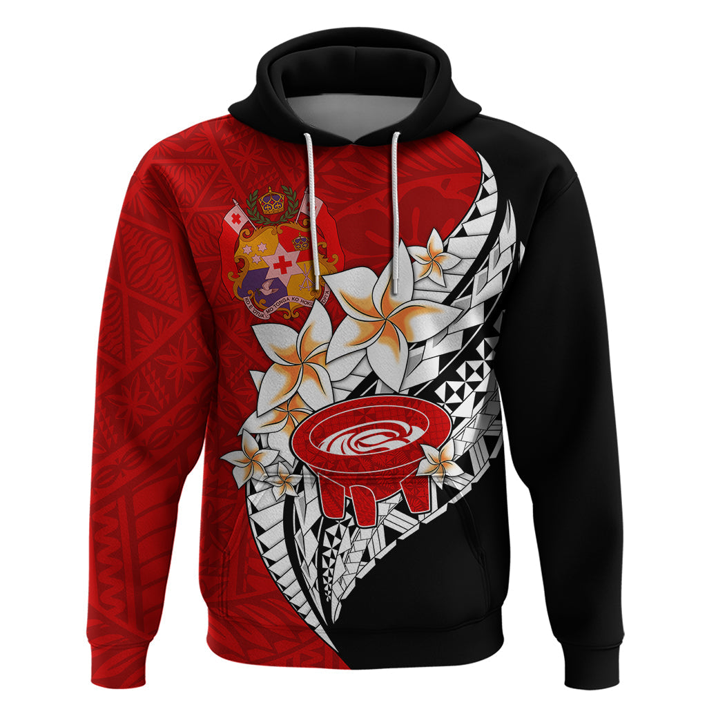Tonga Kava Bowl Hoodie Togan Kupesi Ngatu Pattern Black LT14