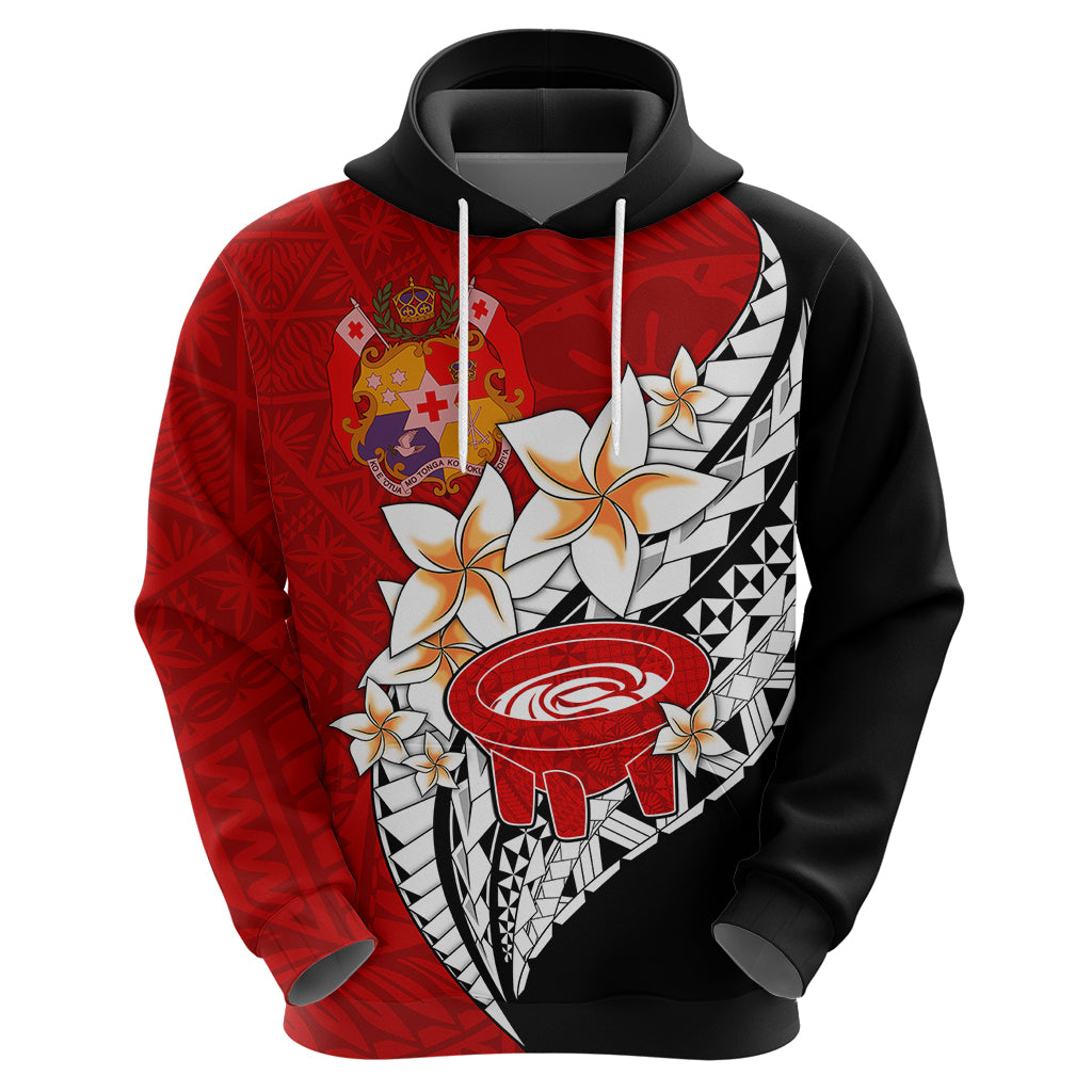Tonga Kava Bowl Hoodie Togan Kupesi Ngatu Pattern Black LT14