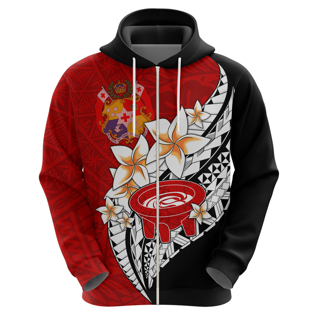 Tonga Kava Bowl Hoodie Togan Kupesi Ngatu Pattern Black LT14