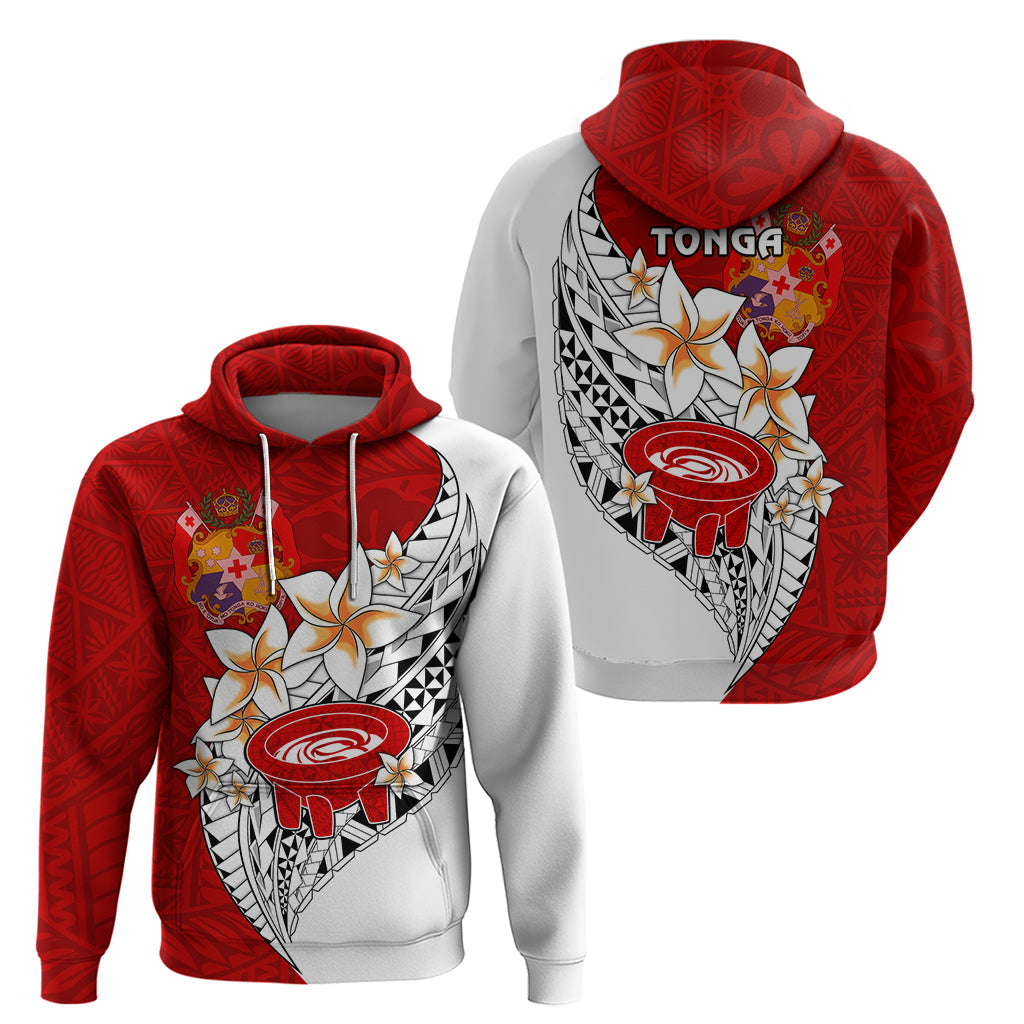 Tonga Kava Bowl Hoodie Togan Kupesi Ngatu Pattern White LT14