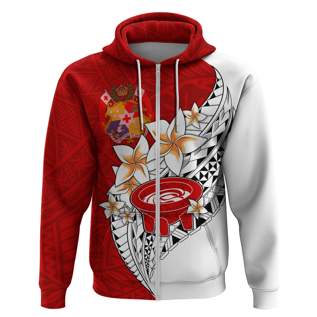 Tonga Kava Bowl Hoodie Togan Kupesi Ngatu Pattern White LT14