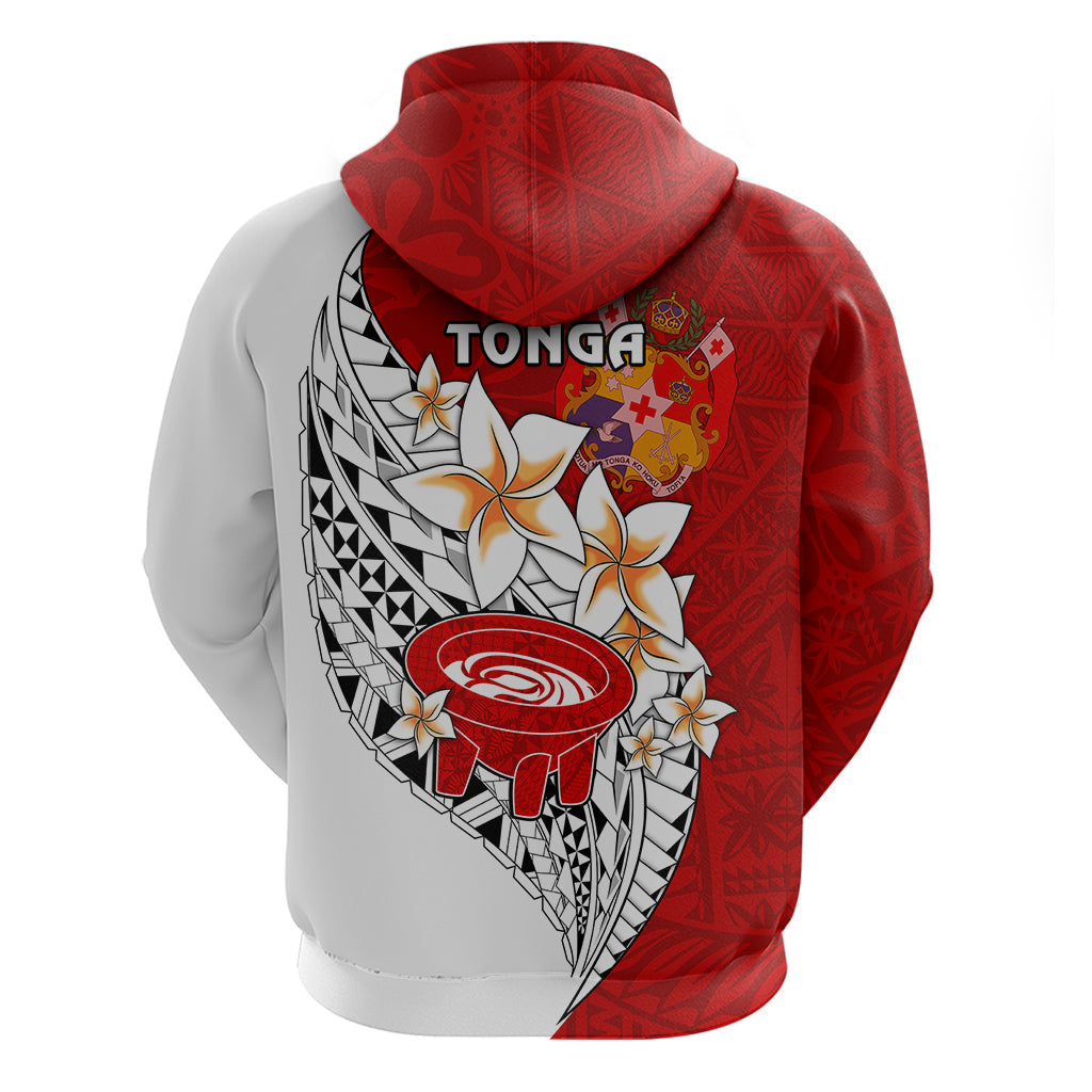 Tonga Kava Bowl Hoodie Togan Kupesi Ngatu Pattern White LT14