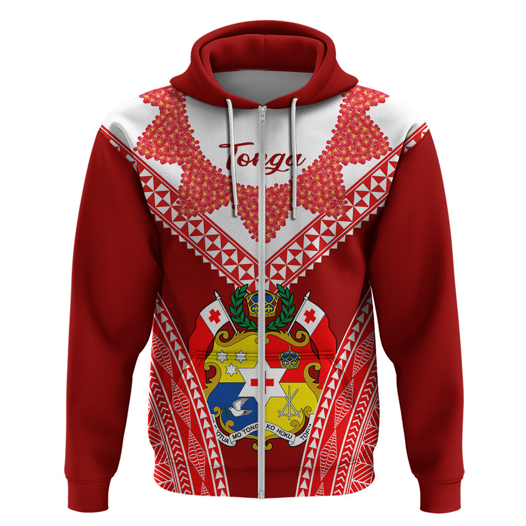 Tonga Heilala Flowers Hoodie Tongan Ngatu White Special Verison LT14