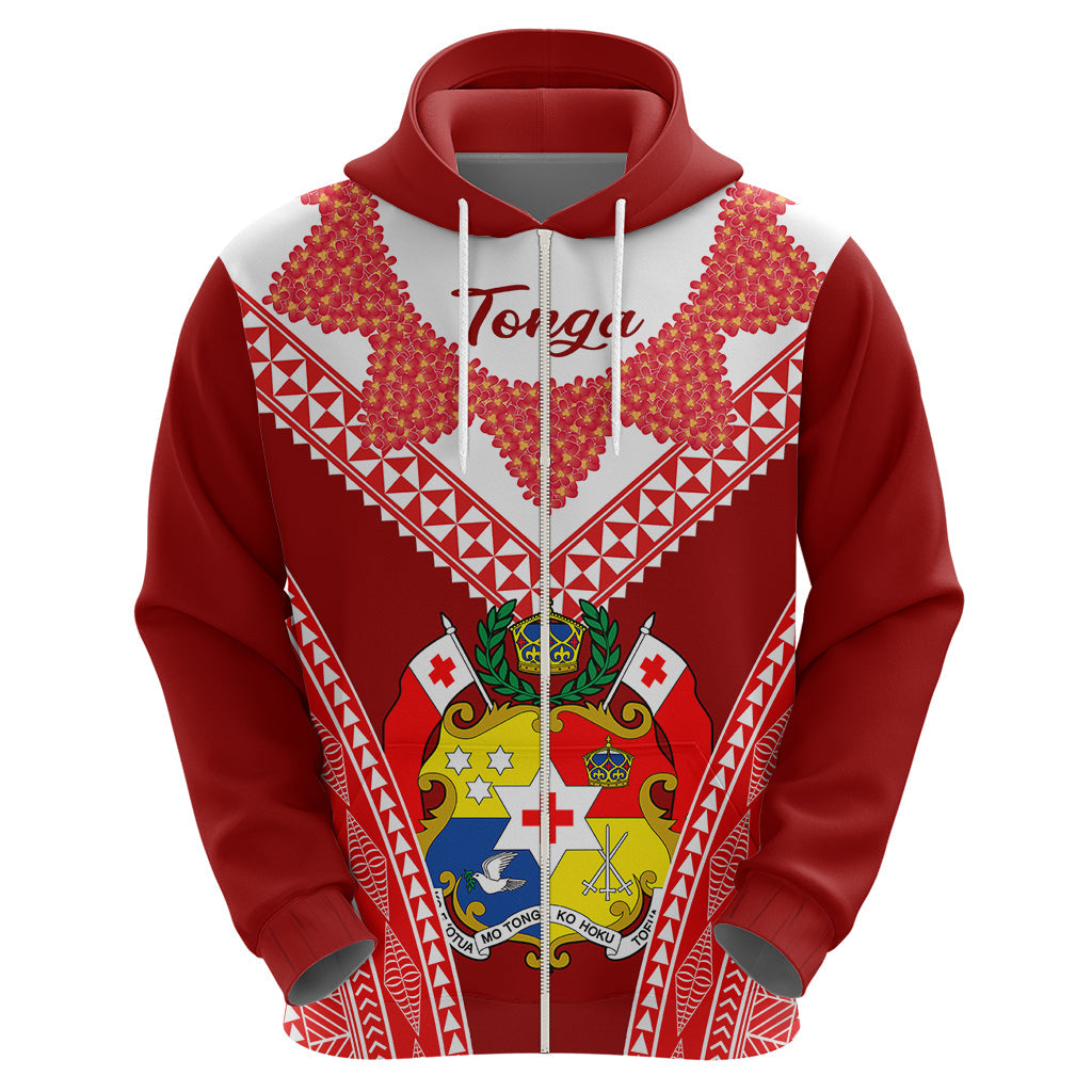 Tonga Heilala Flowers Hoodie Tongan Ngatu White Special Verison LT14