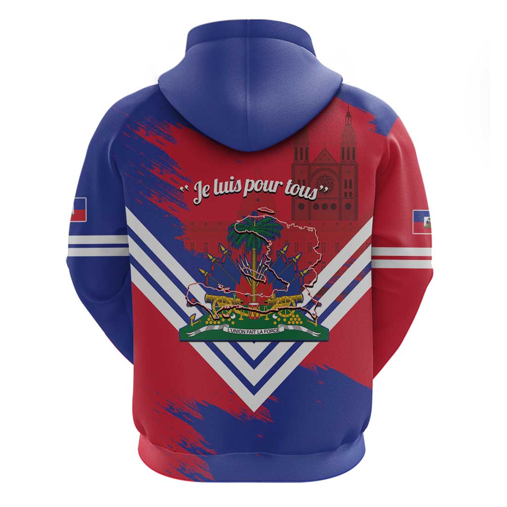 Port-au-Prince Haiti Hoodie Potoprens Coat of arms Grunge Vibes LT14