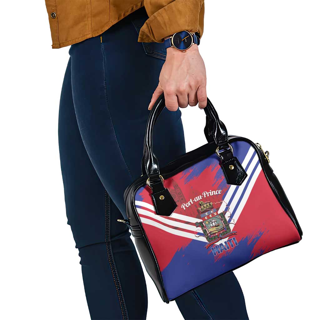 Port-au-Prince Haiti Shoulder Handbag Potoprens Coat of arms Grunge Vibes LT14