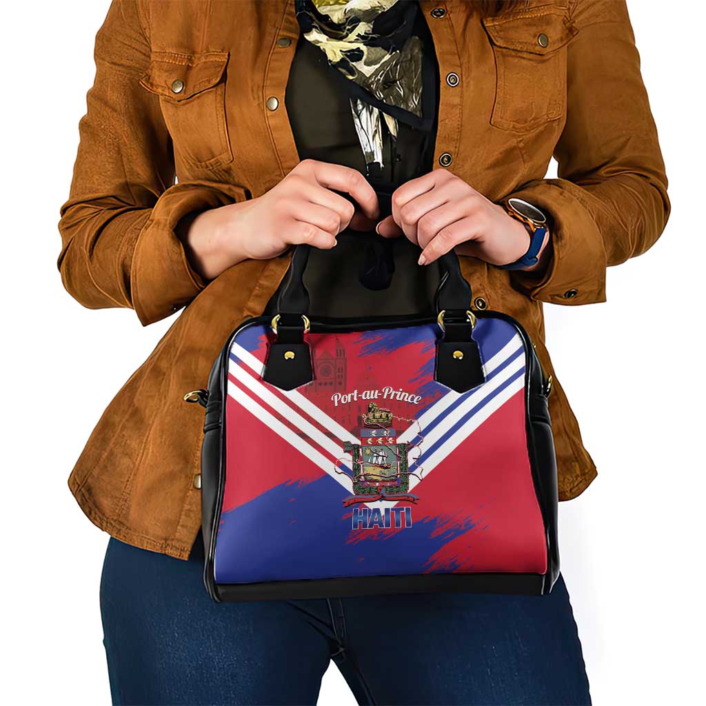 Port-au-Prince Haiti Shoulder Handbag Potoprens Coat of arms Grunge Vibes LT14