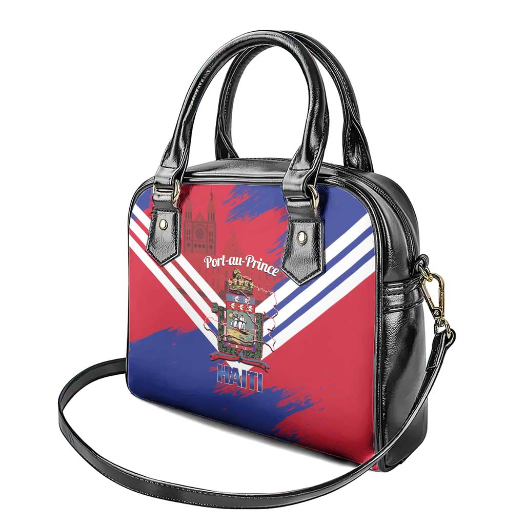Port-au-Prince Haiti Shoulder Handbag Potoprens Coat of arms Grunge Vibes LT14