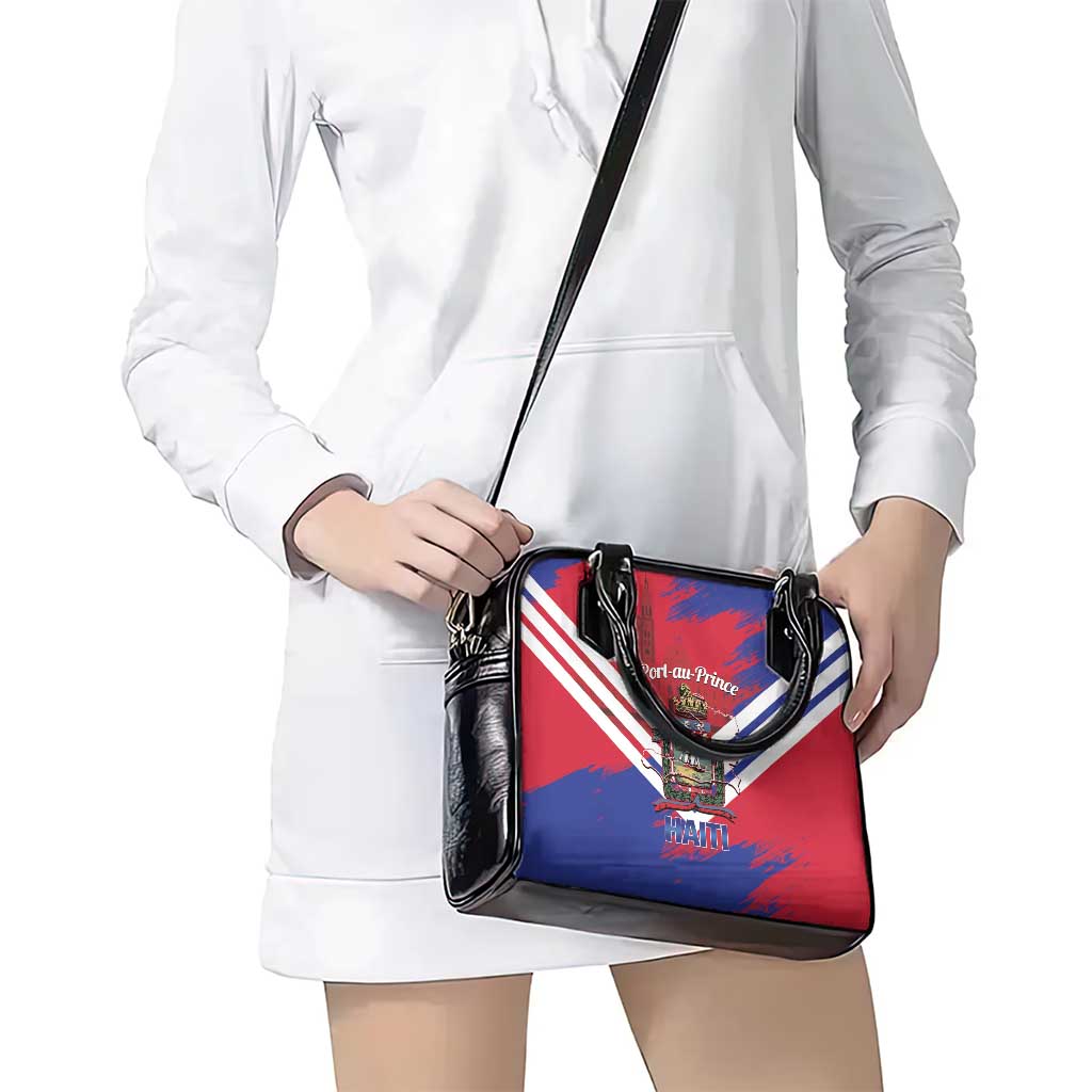 Port-au-Prince Haiti Shoulder Handbag Potoprens Coat of arms Grunge Vibes LT14