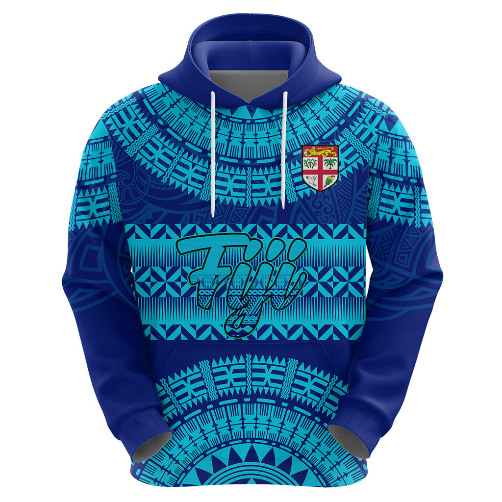 Personalised Fiji Hoodie Unique Fijian Tapa Pattern With Coat Of Arms LT14
