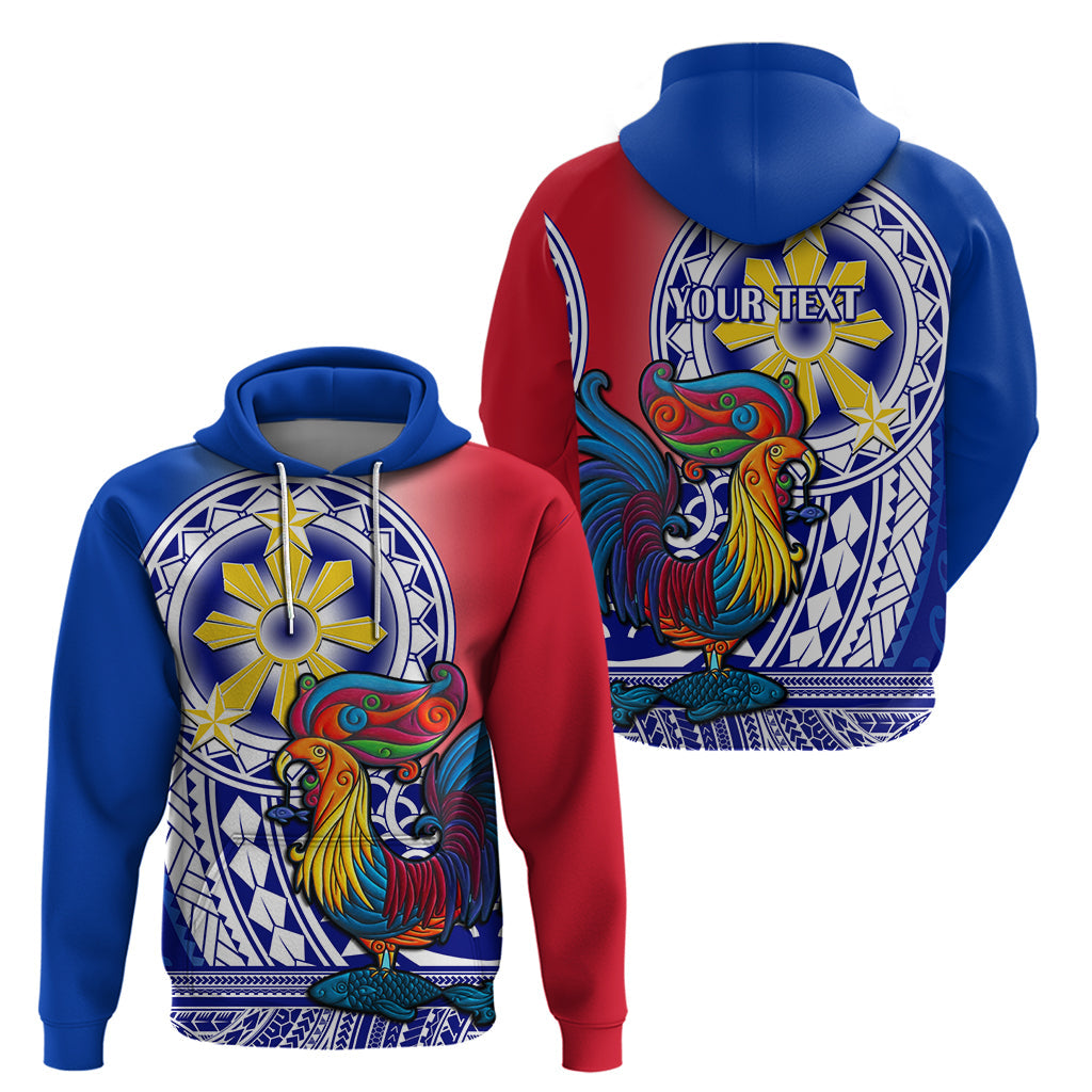Personalised Philippines Hoodie Filipino Sarimanok With Polynesian Tattoo LT14
