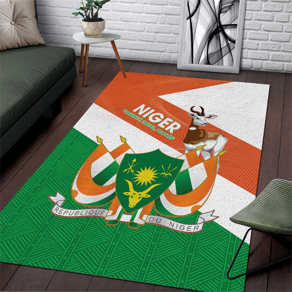 Afro Niger Area Rug Dama Gazelle African Pattern - Republic Day LT14