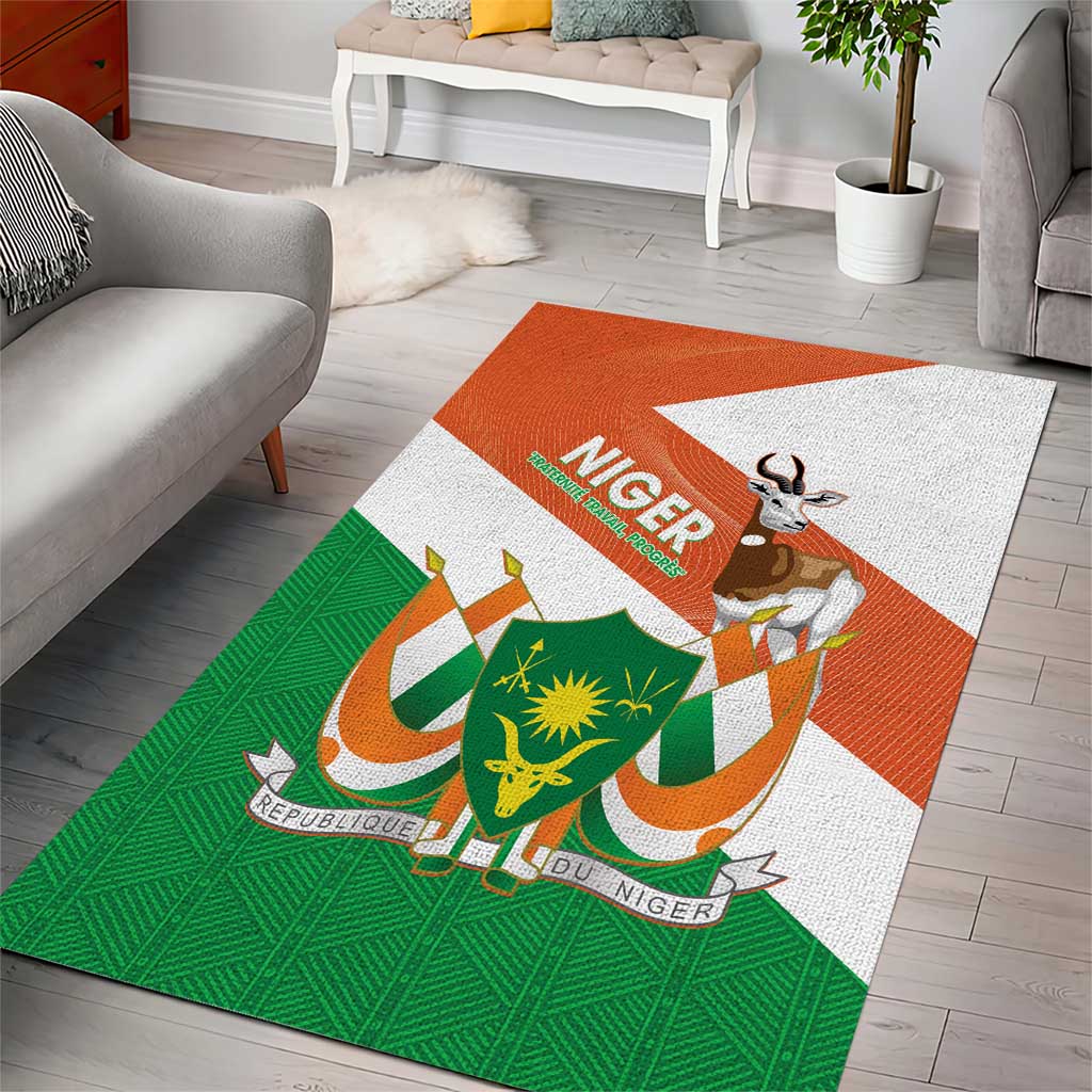 Afro Niger Area Rug Dama Gazelle African Pattern - Republic Day LT14