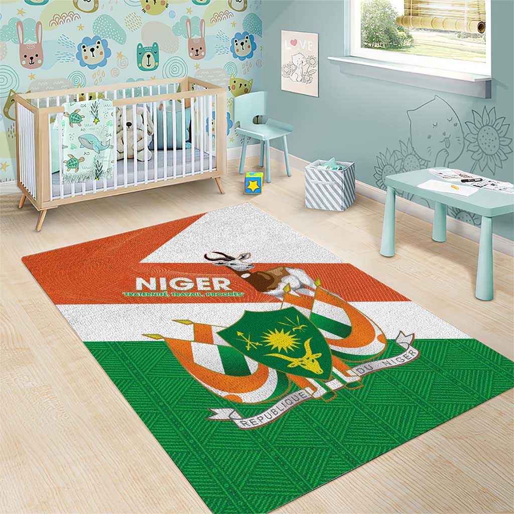 Afro Niger Area Rug Dama Gazelle African Pattern - Republic Day LT14