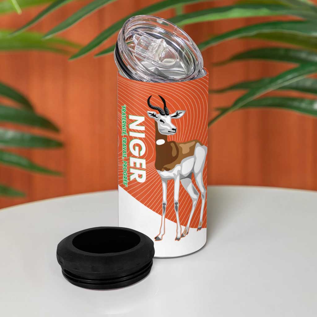 Afro Niger 4 in 1 Can Cooler Tumbler Dama Gazelle African Pattern - Republic Day LT14