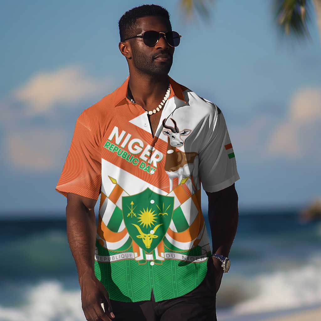 Afro Niger Hawaiian Shirt Dama Gazelle African Pattern - Republic Day LT14