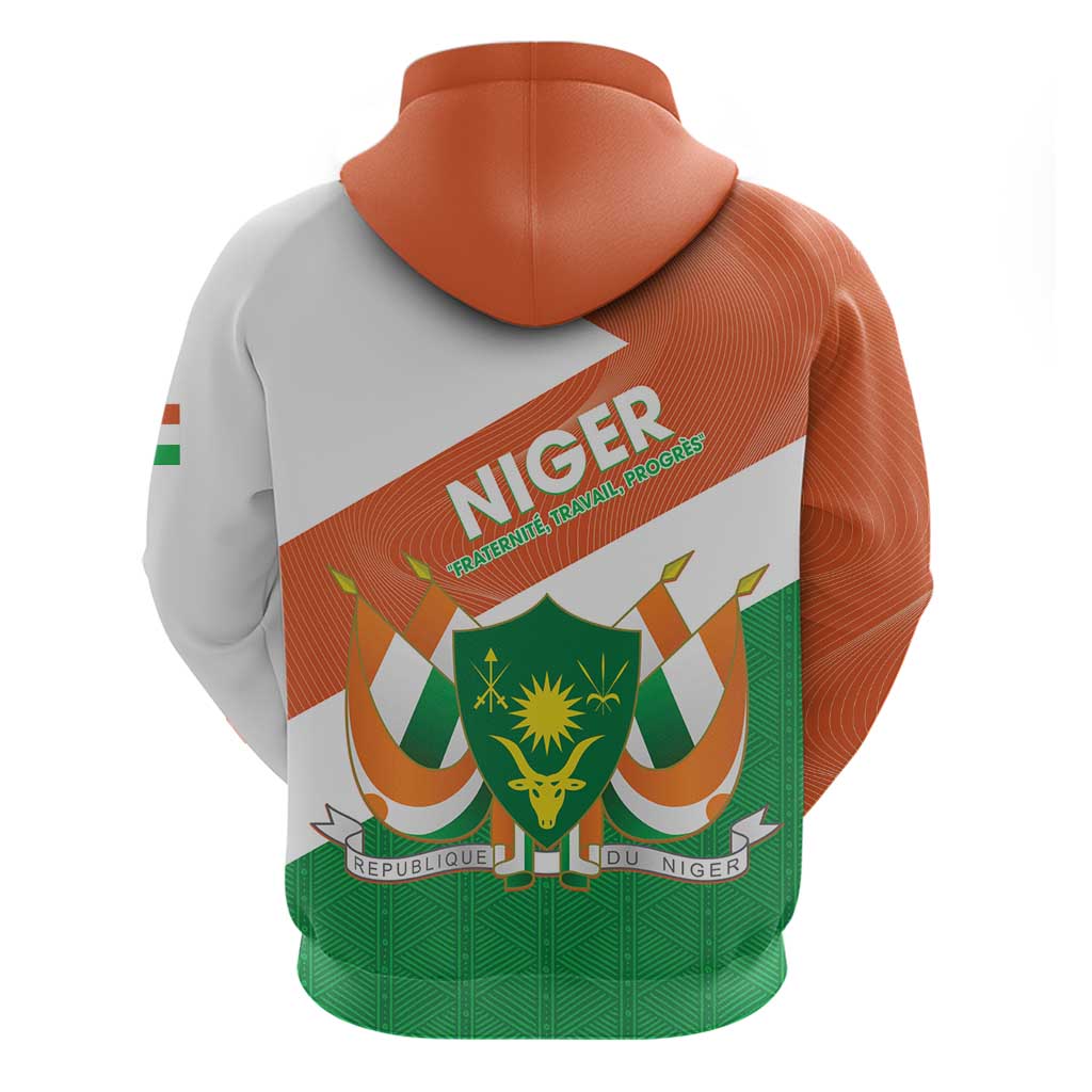 Niger Republic Day Hoodie Coat Of Arms With Dama Gazelle LT14