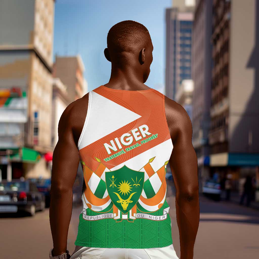 Afro Niger Men Tank Top Dama Gazelle African Pattern - Republic Day LT14