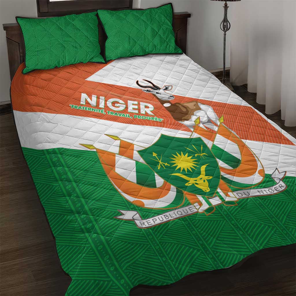 Afro Niger Quilt Bed Set Dama Gazelle African Pattern - Republic Day LT14