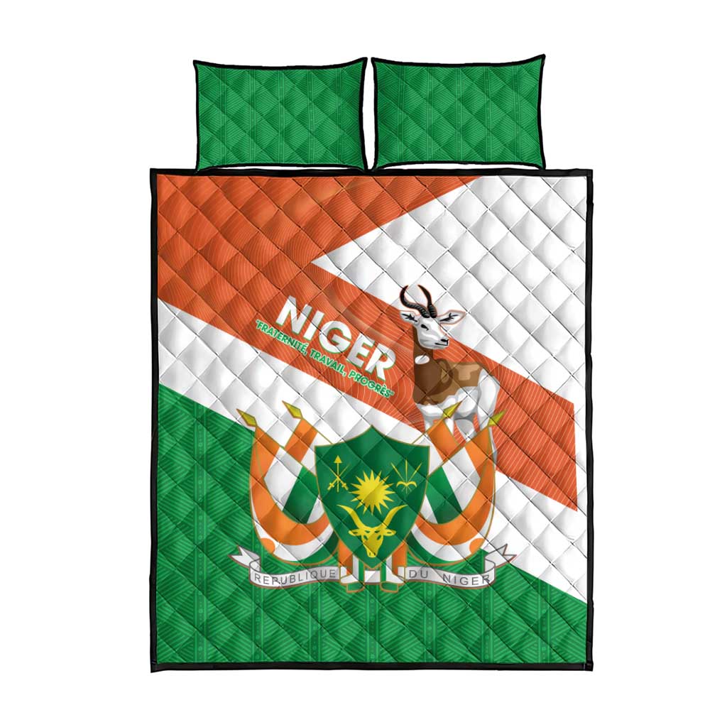 Afro Niger Quilt Bed Set Dama Gazelle African Pattern - Republic Day LT14