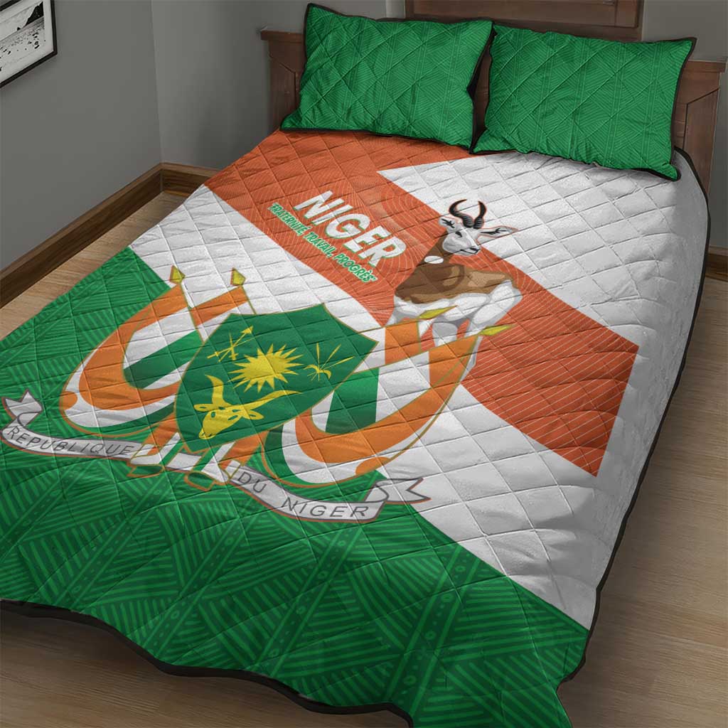 Afro Niger Quilt Bed Set Dama Gazelle African Pattern - Republic Day LT14
