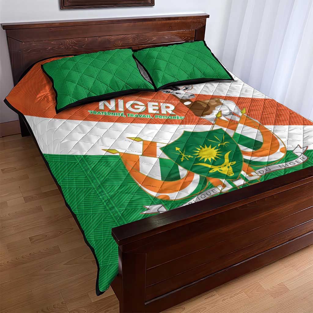 Afro Niger Quilt Bed Set Dama Gazelle African Pattern - Republic Day LT14