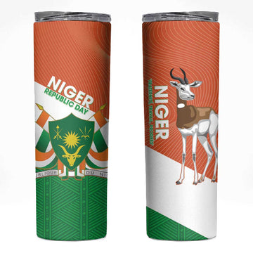 Afro Niger Skinny Tumbler Dama Gazelle African Pattern - Republic Day LT14