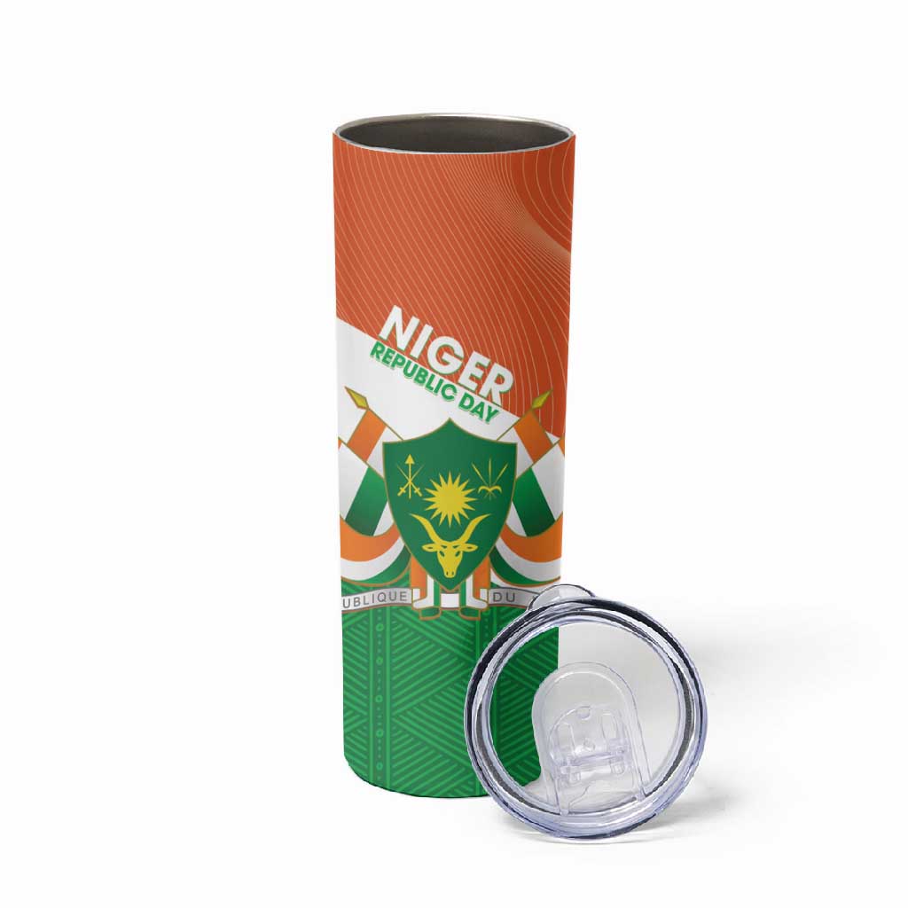 Afro Niger Skinny Tumbler Dama Gazelle African Pattern - Republic Day LT14