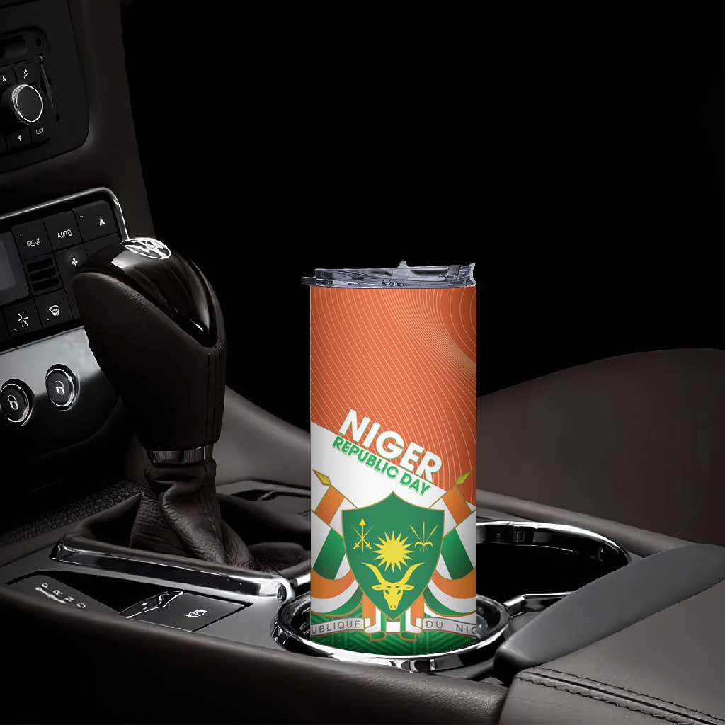 Afro Niger Skinny Tumbler Dama Gazelle African Pattern - Republic Day LT14