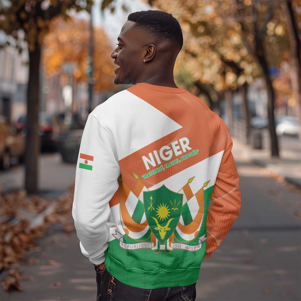 Afro Niger Sweatshirt Dama Gazelle African Pattern - Republic Day LT14