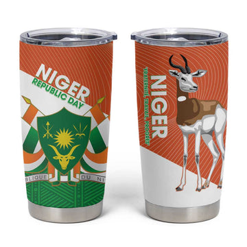 Afro Niger Tumbler Cup Dama Gazelle African Pattern - Republic Day LT14