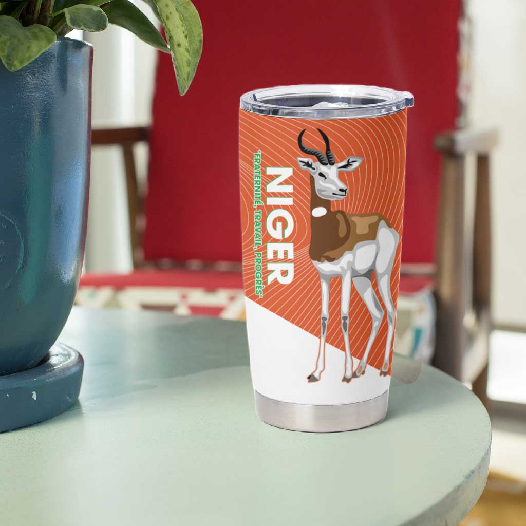 Afro Niger Tumbler Cup Dama Gazelle African Pattern - Republic Day LT14
