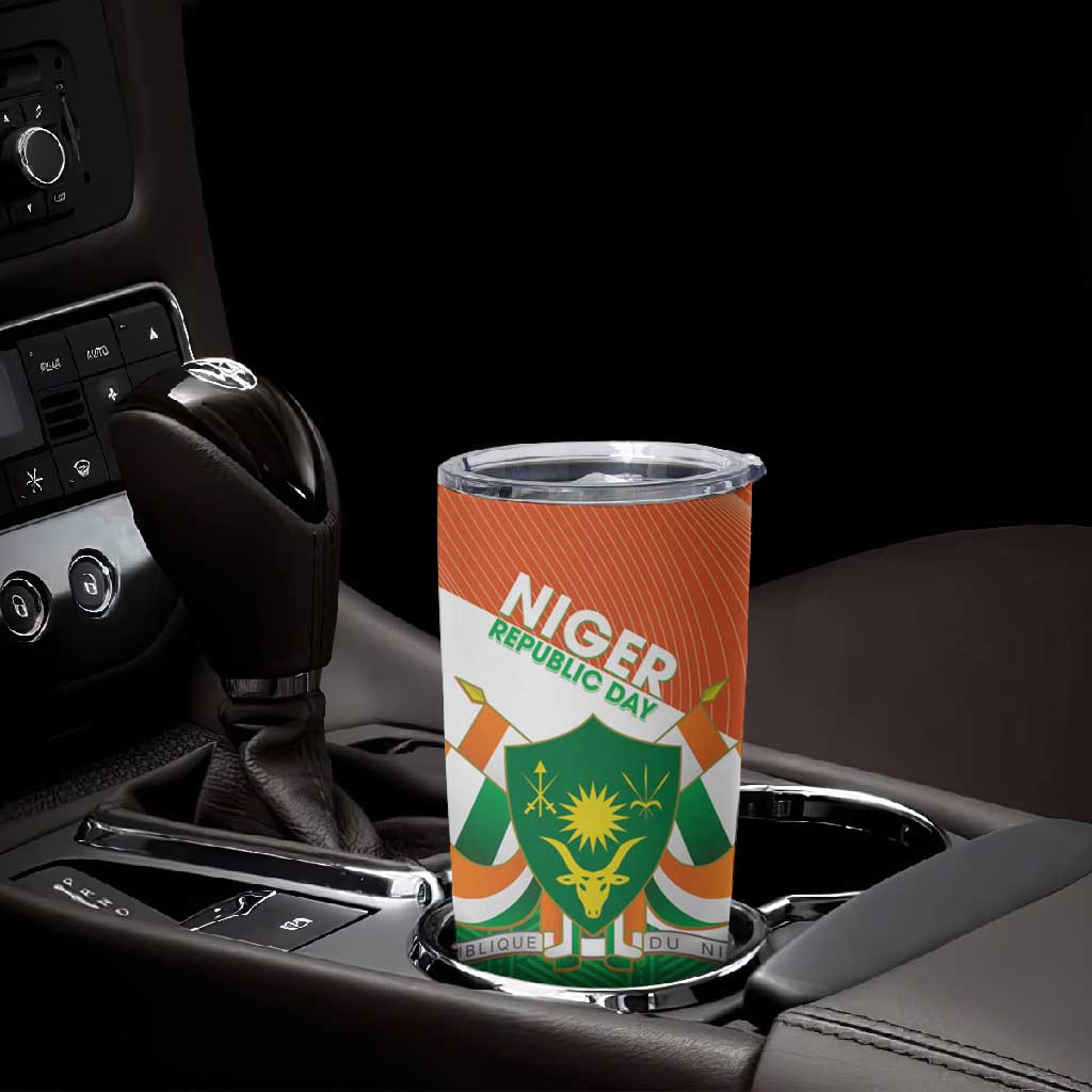 Afro Niger Tumbler Cup Dama Gazelle African Pattern - Republic Day LT14