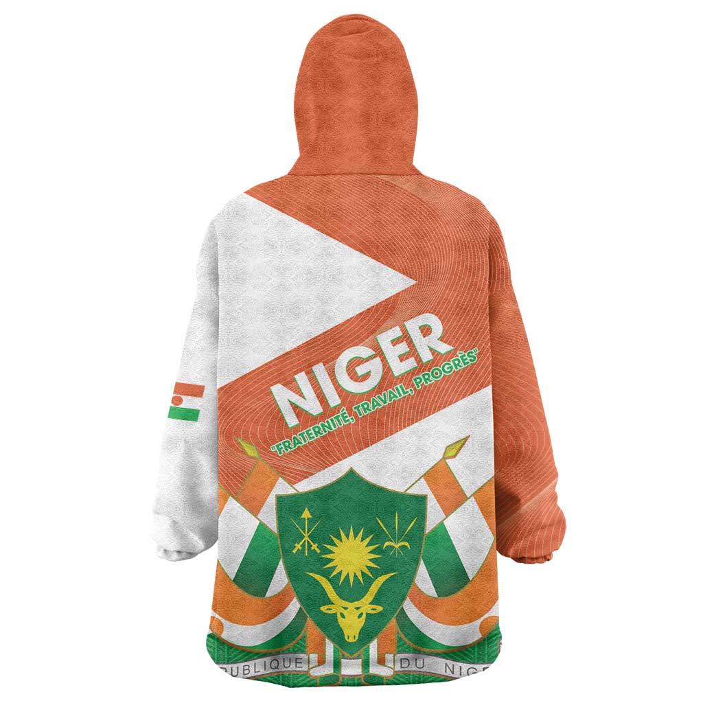 Afro Niger Wearable Blanket Hoodie Dama Gazelle African Pattern - Republic Day LT14
