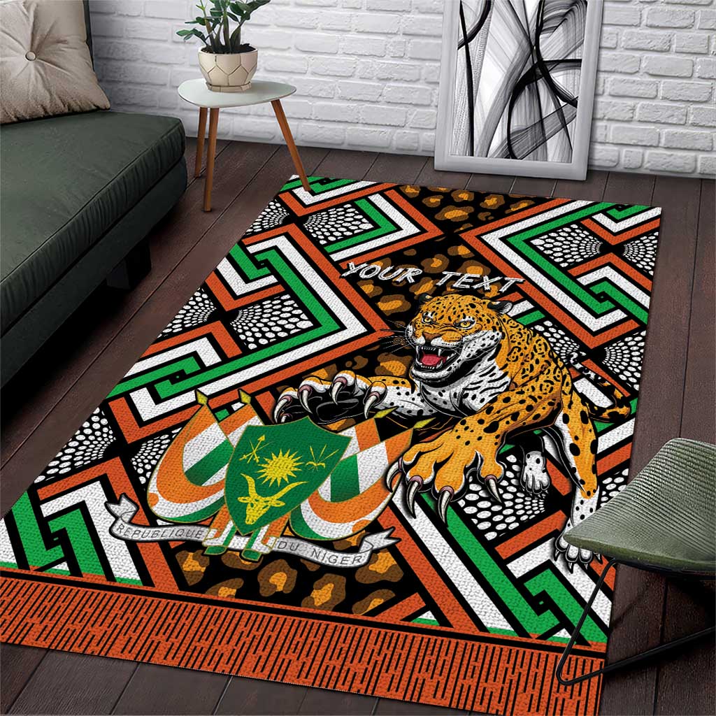 Personalized Afro Niger Area Rug Leopard Ankara African Pattern LT14