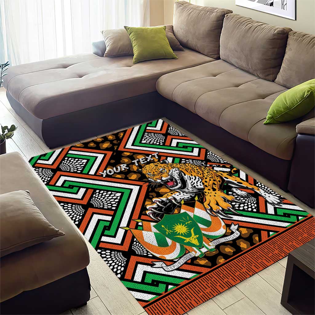Personalized Afro Niger Area Rug Leopard Ankara African Pattern LT14